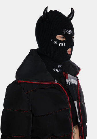 Ouija Devil Knit Ski Mask