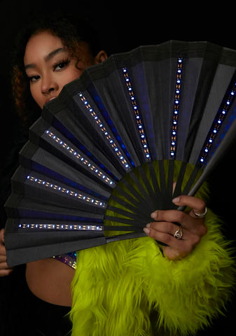 Blue Light Up Fan
