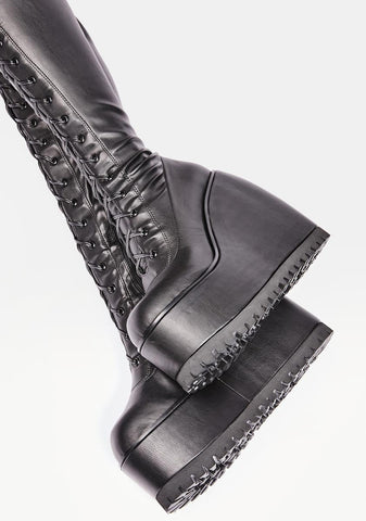 Serving Looks Thigh High Boots