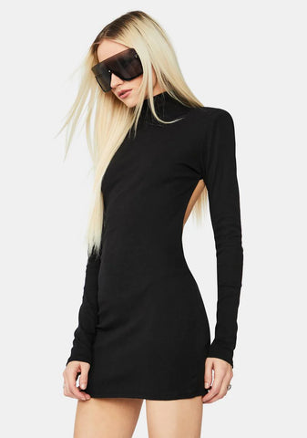 Sneaky One Open Back Bodycon Mini Dress