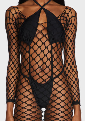 Reign It In Fishnet Dress