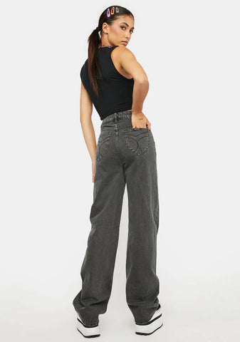 Vintage Black Heidi Wide Leg Jeans