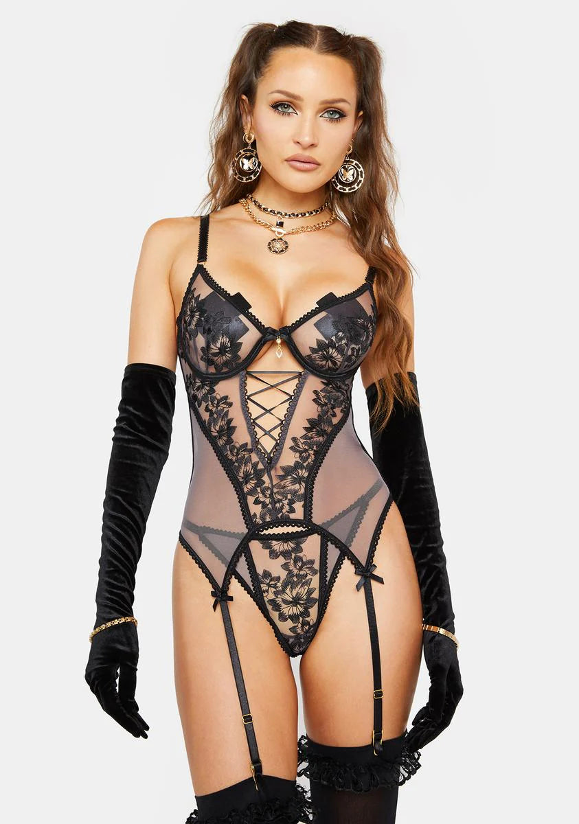 Yes I'm Spoiled Mesh Lingerie Set
