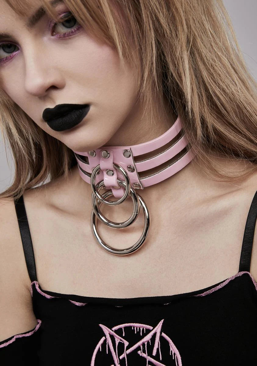 Make Me Vegan Leather Choker