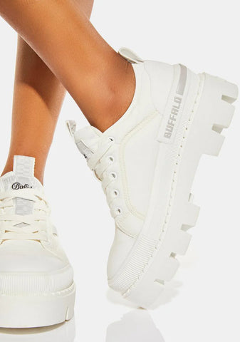 White Raven Lo Platform Sneakers