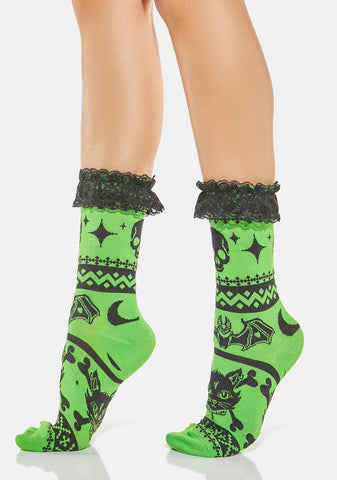 Purred Away Ankle Socks