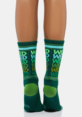 Weed Gym Socks