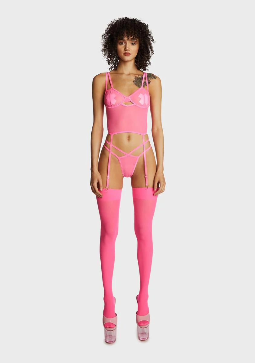 Shine Bright Neon Lingerie Set