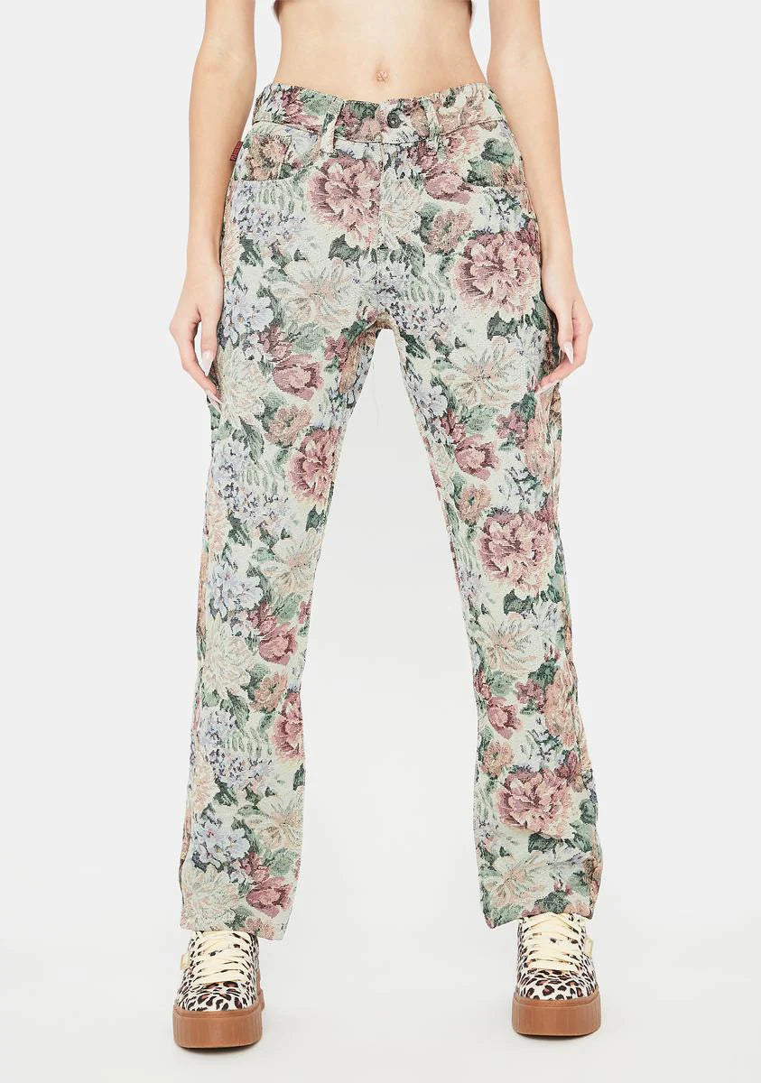 Interactive Woven Jacquard Pants