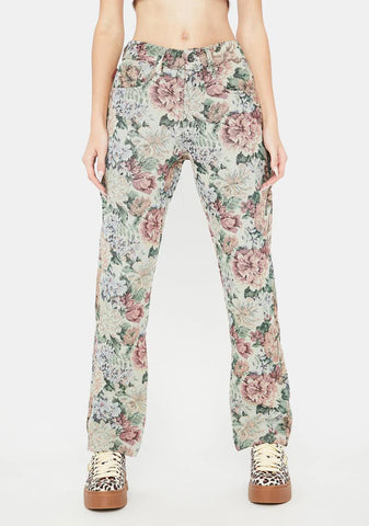 Interactive Woven Jacquard Pants