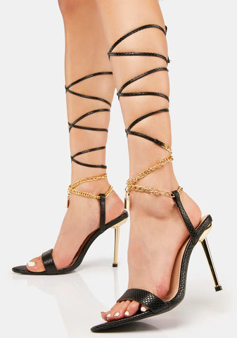 Wicked Key To Success Lace-Up Heels