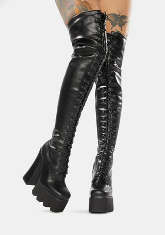 So High Thigh High Platform Boots