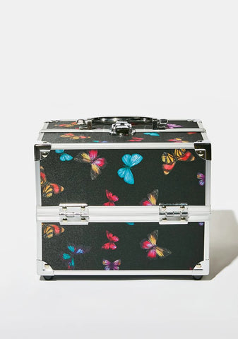 Adored Social Butterfly Train Case Organizer