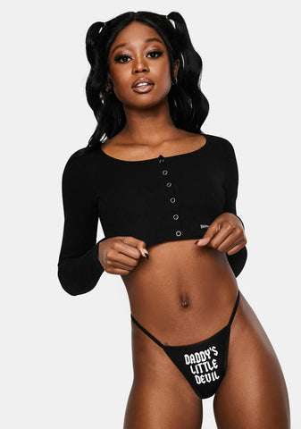 Daddy's Little Devil Thong Undies