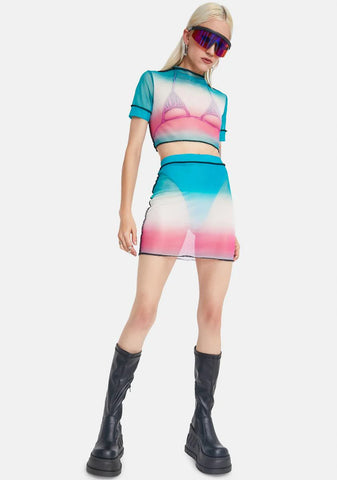 Attention Needed Mini Skirt Set