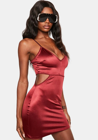Burgundy Ever So Extra Mini Dress