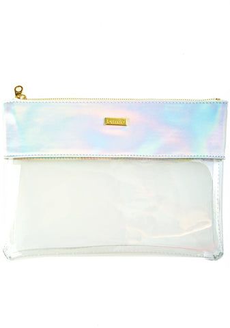 Peekaboo Holographic Clutch