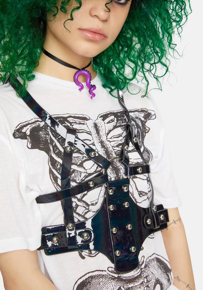 Studded Vegan Leather Harness