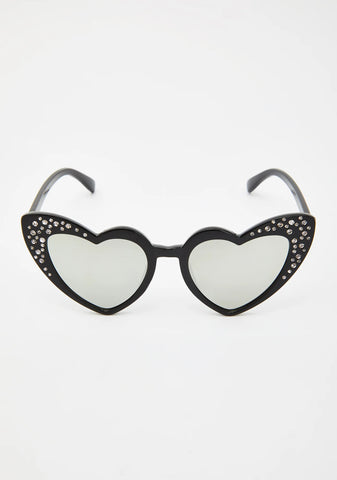 Dark Femme Doll Heart Sunglasses