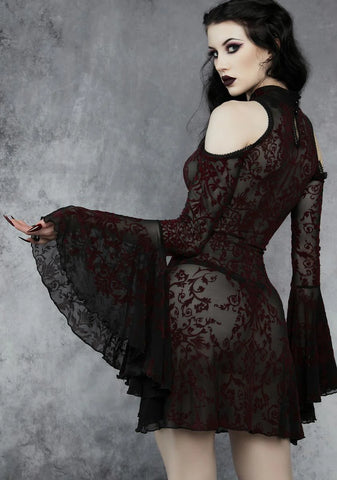 Death Unites Us Mesh Mini Dress