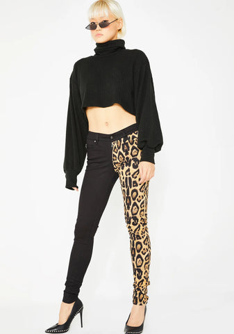 Leopard Split Leg Pants