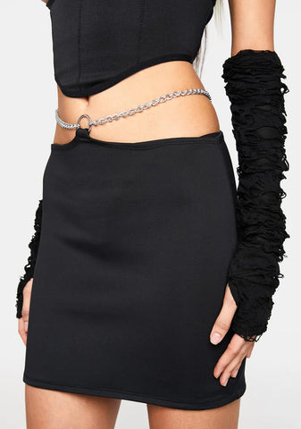 Chained Mini Skirt