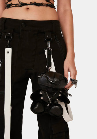 Distortion Moto Bear Keychain Plushie