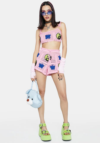 Yin Yang Crochet Shorts