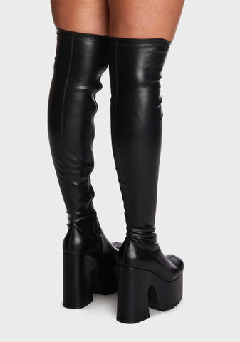Wide Fit Not Ready Thigh High Boots