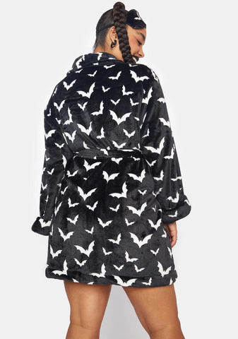 Such Bat Behavior Plush Robe Set