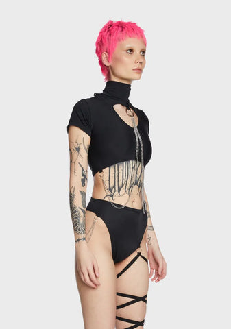 Mock Chain Crop Top