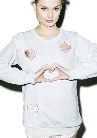 Transparent Heart Sweatshirt