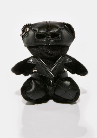 Distortion Moto Bear Keychain Plushie