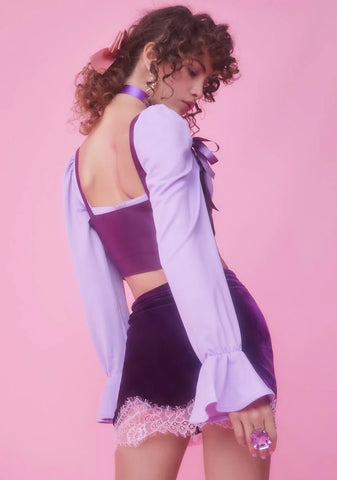 Lilac My Beloved Underbust Corset Top
