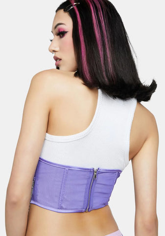 Lavender Renegade Coach Underbust Corset