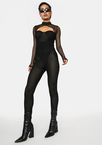 Night Free Formation Fishnet Catsuit