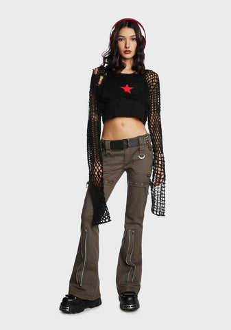 Super Eyelet Low Waist Pants