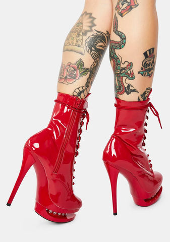 Hot Check Me Out Platform Heels