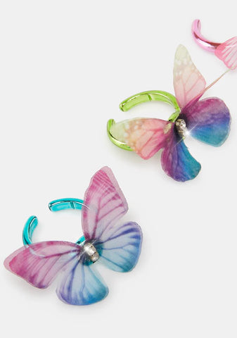 In A Trance Butterfly Ring Set