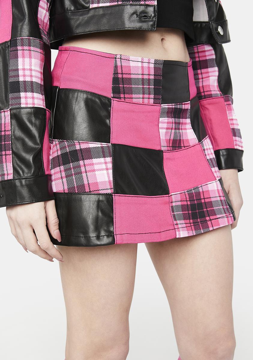 Scream And Shout Patchwork Skirt