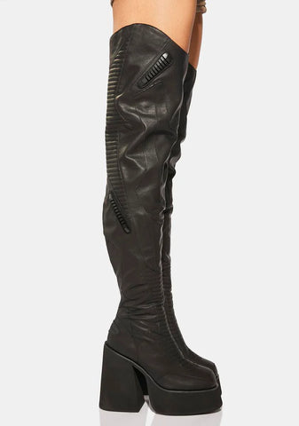 Plateau Over Knee Boots