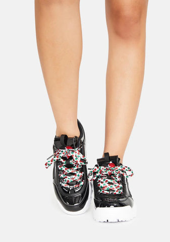 Noir Disruptor 2 Heart Sneakers