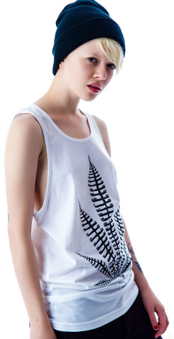 Weed Bone Tank Top - White