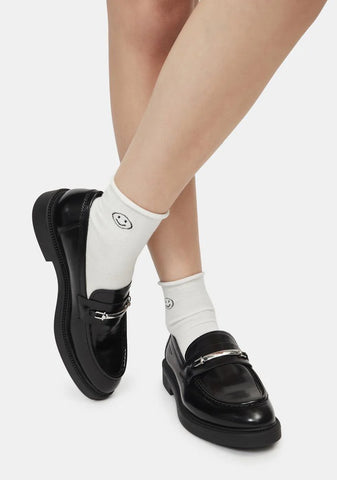 Alex W Black Patent Leather Loafers