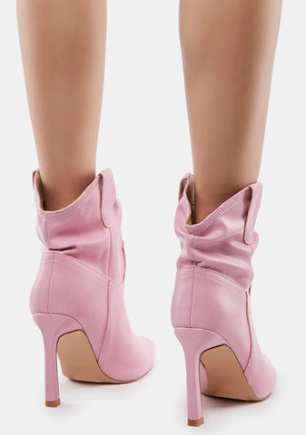 Rose Here For It Heeled Booties