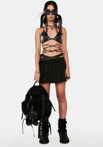 Distortion Barbed Wire Bra Top