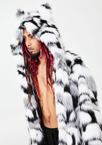 Lone Wolf Faux Fur Coat