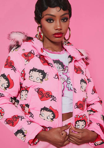 Blush A Little Ditty Puffer Jacket