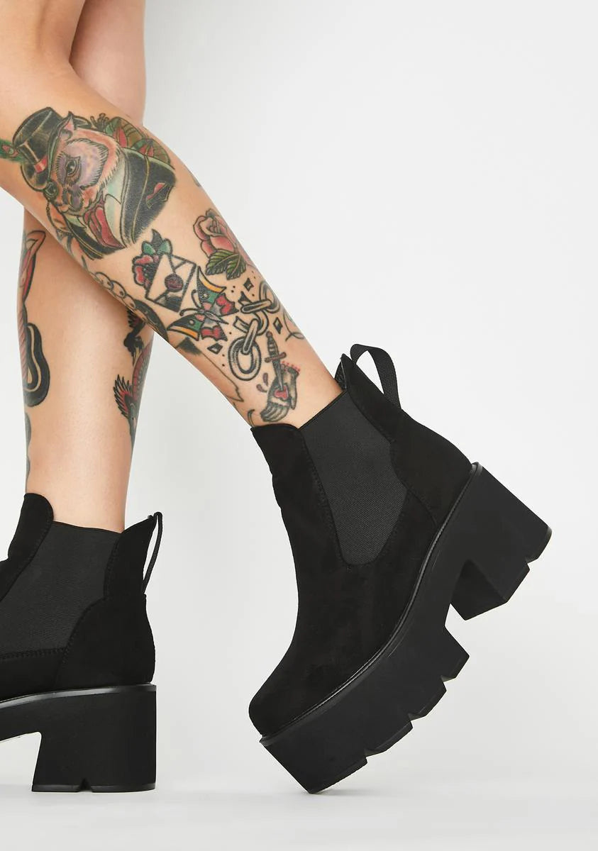 Suede Rougher The Better Platform Boots