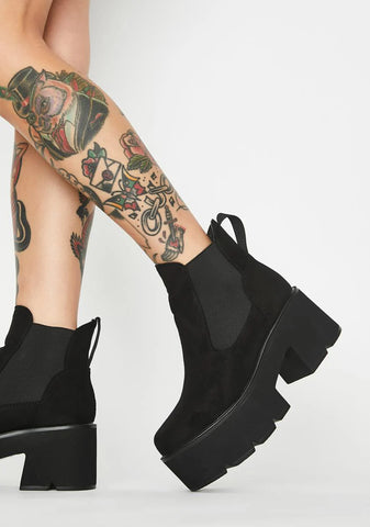 Suede Rougher The Better Platform Boots